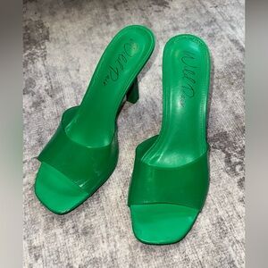 Wild Pair Emerald Green Heeled Sandals